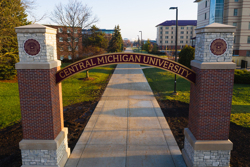 Central Michigan University signage